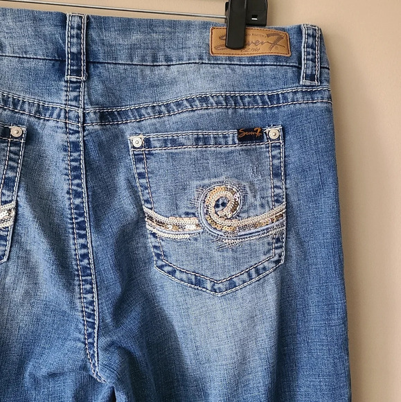 Seven7 women's Jeans sz.16 wide leg ,emblished Pockets - Picture 5 of 13